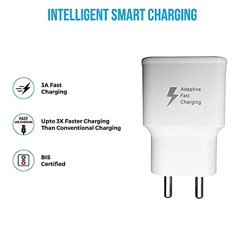 Image of LGOC Original Charger 18W Compatible with Vivo V19, Vivo Y75 4G, Vivo Y35 5G, Vivo Y73 with 1 Meter USB Type C Cable -White