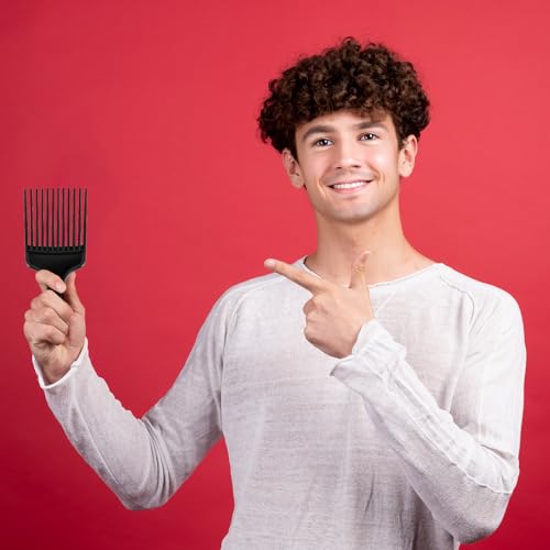 Peines para cabello rizado 2 piezas, negro miniatura 4