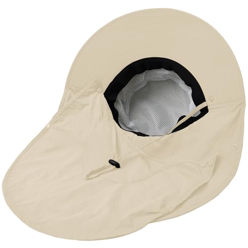 Image of Sun Hat for Men Women with Neck Flap,UPF 50+ UV Protection Fishing Hat