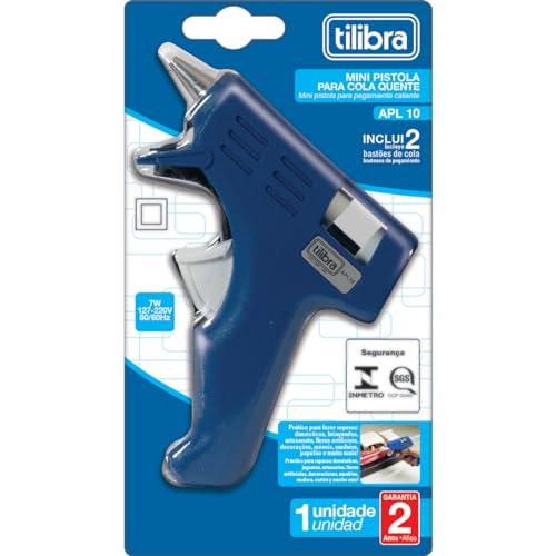 Tilibra - Pistola para Cola Quente Pequena APL10, Azul - 1 un