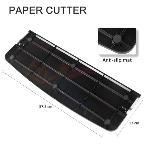 Image of Canoff Paper Cutter, A4 Paper Trimmer 12 inch Cut with Automatic Hand Safeguard and Side Ruler for Scrapbooking, Coupon, Craft Paper, Cardstock, Label and Photo (Pack of 1) (Colour May be Vary)
