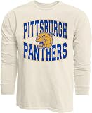 Pittsburgh Panthers NCAA Officially Licensed Long Sleeve T-Shirt Ringspun Vintage Vault Ivory, X-Large