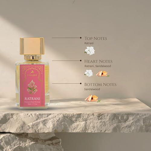Image of Aranyam Perfumes Ratrani Premium Floral Perfume 50ml - Long Lasting Women Perfume Gift, Eau De Parfum Ideal Gift for Anniversary Birthday Casual Party