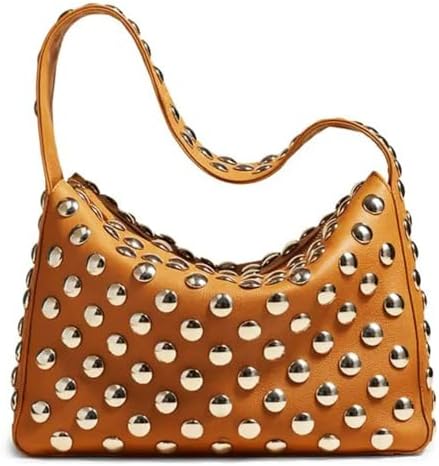 Studded Handbag for Women - Black Punk Shoulder Bag 90s 2000s Veg...