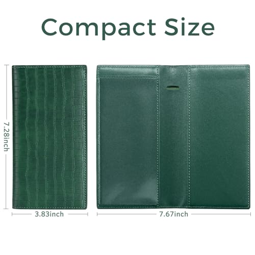 Image of CoBak Checkbook Cover for Women & Men - PU Leather Case with RFID Blocking | Classic Design Check Book Holder for Personal and Business
