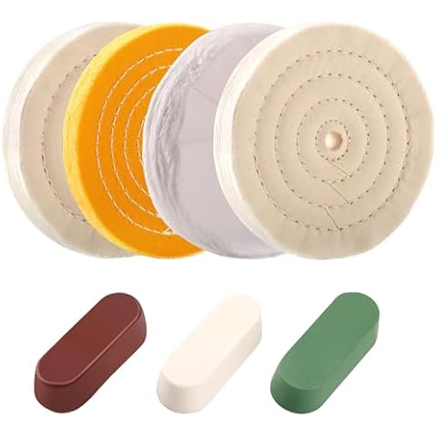 POLIWELL 7PCS 6 Inch Polishing Wheels Kit Cover