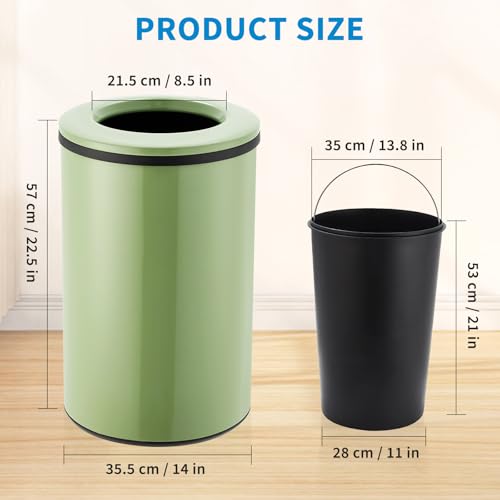 Bote de Basura Abierto 40L Acero Inoxidable GarveeHome miniatura 4
