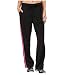 adidas Women's 3 Stripe Pants, Large, Black/Shock Pink