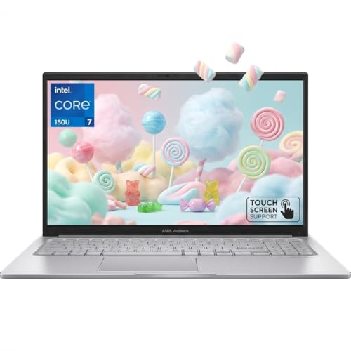 ASUS Vivobook 15.6" FHD 1920x1080 IPS Touchscreen Laptop 10-Core Intel 7 150U 16GB DDR4 1TB SSD Intel Graphics Shared Wi-Fi 6 Backlit Keyboard 720p HD Camera Win11 Pro w/ONT 32GB USB