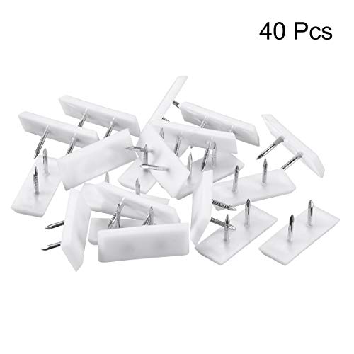 Protector de patas para silla y muebles cuadrados en material plástico blanco 4