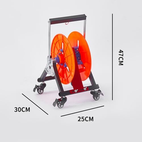 Carbon Steel Wire Reel Holder - Waterproof, Foldable Spool Dispenser with Pulleys - Portable, Easy Storage - Holds 3 Reels - Perfect for Electricians and DIY Projects
