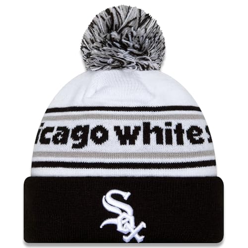 New Era Chicago White Sox Banded Cuffed Knit Pom...