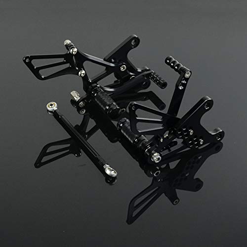 Jfg Racing Forward Controls Foot Pegs Motorcycle Rearsets Cnc Adjustable Rear Foot Pegs Footrest For Ninja Zx6R 05-08(Black) #TOP3
