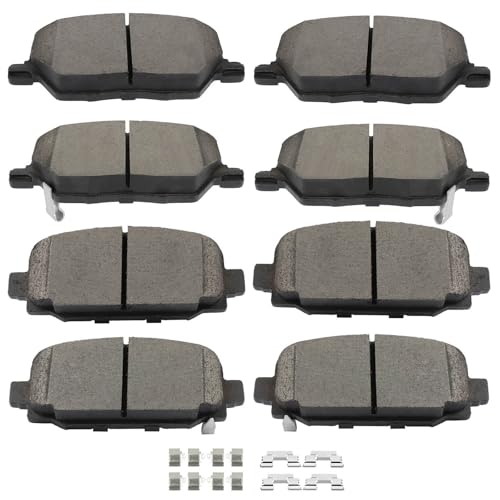 Image of SCITOO D1811 D2081 Front & Rear Ceramic Brake Pads Sets w /Hardware Replacement For Jeep For Compass 2018-2022