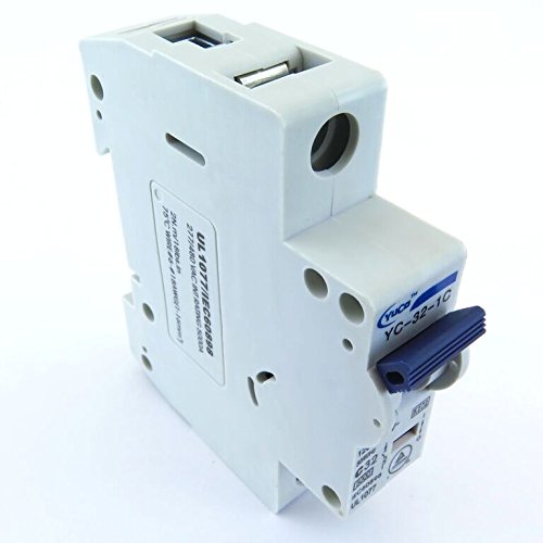 Miniature Din Rail Circuit Breaker C Curve 120/277V 50/60Hz 1 Pole (32 Amp) - YuCo YC-32-1C