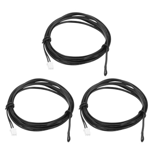 QUARKZMAN 3 Piezas Sonda de Sensor Térmico NTC 10K, Sonda de Sensor de Temperatura Sensible de Epoxi 78.7 Pulgadas Cable de Extensión de Termómetro Digital Sensor