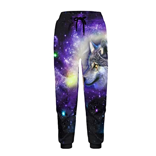 Pantalon de sport long Purple Galaxy Wolf pour vos séances yoga
