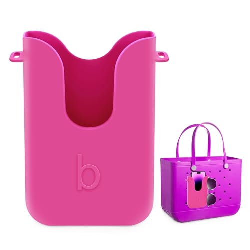 Silicone Phone Holder for Bogg Bags Compatible Phone Case Attachment Beach Tote Bag Accessory Ideal Holder for Bogg & Similar Beach Bags (Pink)