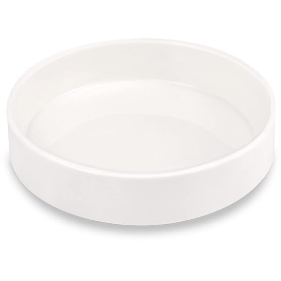Dynmeow Ceramic Cat Food and Water Bowls, Non-Skid Dish with Cute Pattern, Pet Bowl for Kitten and Cats, Clear Pattern