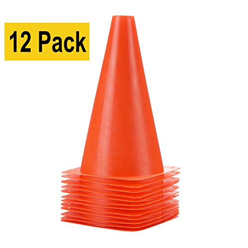 9 Inch Traffic Cones, Soccer Training Cones, Plastic Safety Agility Field Marker Cones