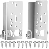 Garage Door Bottom Lifting Brackets, Bottom Brackets for 2' Track with 7/16' Diameter Garage Door Stem Rollers with Bolts