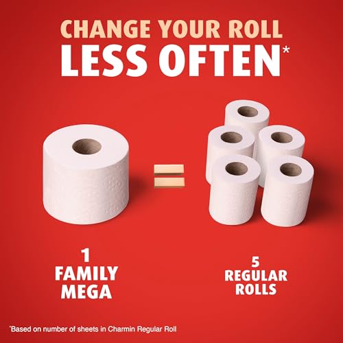 charmin ultra strong clean touch toilet paper 24 family mega rolls  120 regular rolls