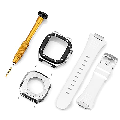 Boîtier en acier inoxydable pour Apple Watch 45mm 44mm 41mm bracelet métal mod kit iWatch