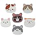 6 Pièces sous-Verres en Silicone Chat, sous-Verres Chats Mignons, sous-Verres Chat, sous-Verres Décoratifs en Verre, sous-Verres pour Vin, Verres, Tasses à Thé et Boissons (Gel de Silice)