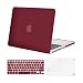MOSISO Case Only Compatible MacBook Pro (W/O USB-C) Retina 13 Inch (A1502/A1425)(W/O CD-ROM) Release 2015/2014/2013/end 2012 Plastic Hard Shell & Keyboard Cover & Screen Protector, Wine Red