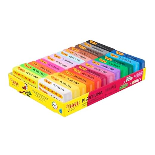 Jovi - Plastilina - Estuche con 24 Pastillas de 50 Gramos, Colores Surtidos, sin Gluten (P70/24)