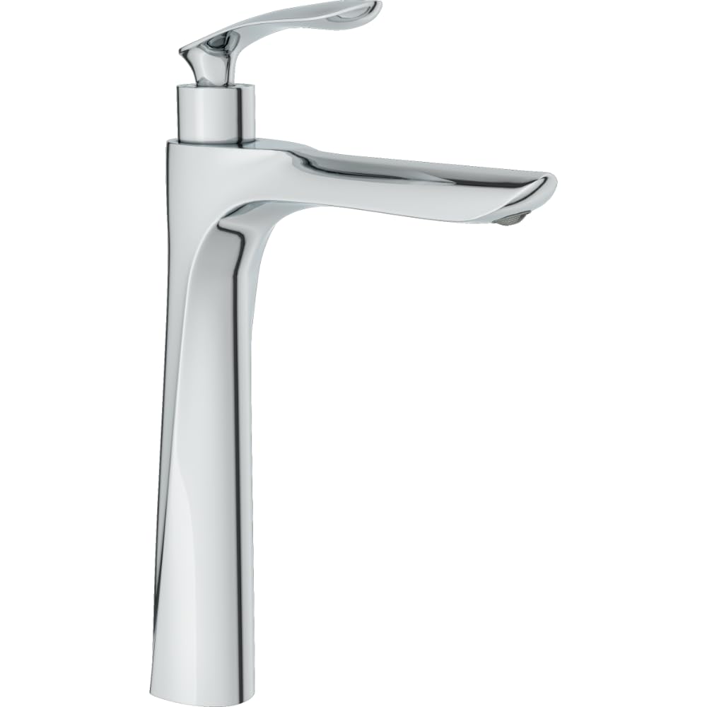 ARBO High Neck Pillar Tap, Kia, Brass High Neck Pillar Tap, Deck Mounted, Basin Area, (Silver Finish) (B0DGDCP245) Amazon Price History, Amazon Price Tracker