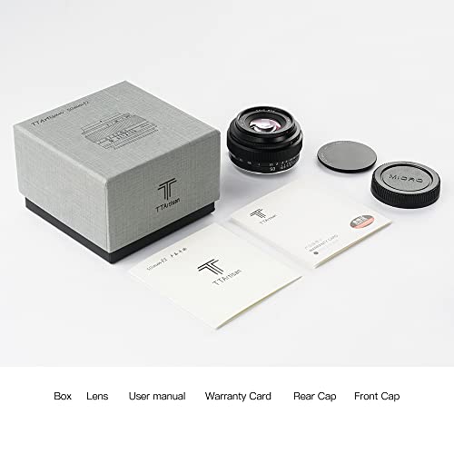 TTArtisan 50mm F2 Metal Bodied Lens Compatible with Fuji X Mount (Full Frame) - Black - Image 3