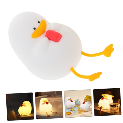 Lámpara de Mesa Silicona Pato Luz Nocturna Recargable LED miniatura 7