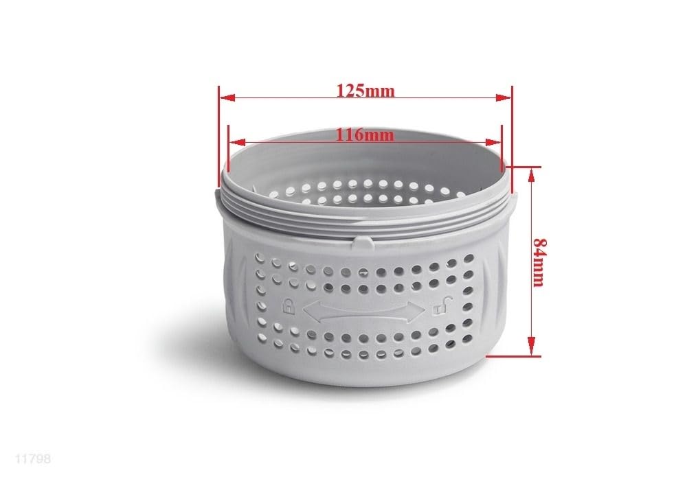 Boîtier de Filtre Intex 11798 pour Spa – Porte-Cartouche d’Origine – Pièce de Rechange pour jacuzzis Intex – Filetage Ø125 mm – Hauteur Environ 84 mm