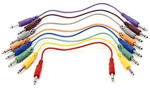 Hosa CPP-830 Unbalanced Patch Cables, 1/4 Inch TS to Same, 1 Foot