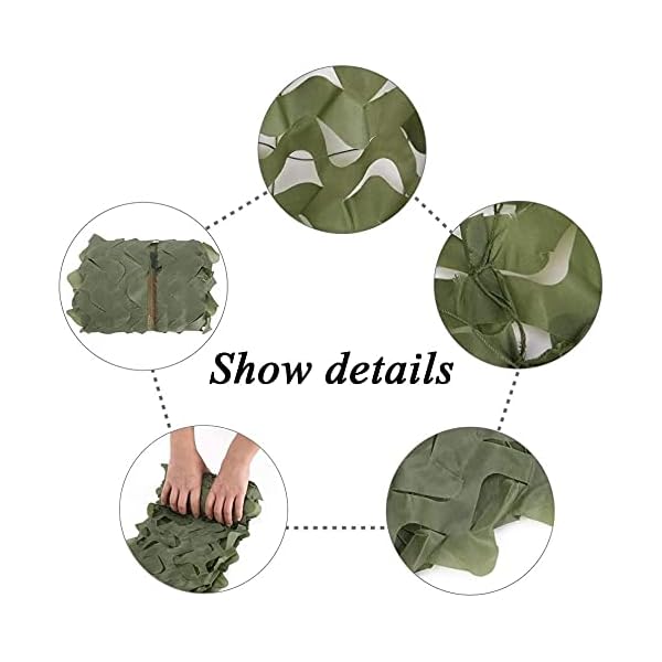 KEANCH Camouflage Mesh Net Blinds, Oxford Tuch Camouflage Net, Camping Hide Sunscreen Nets, Für Outdoor Sun, Theme Party… – Bild 6