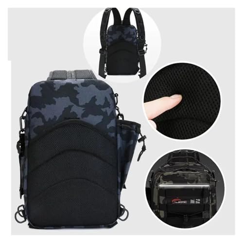 Sac de rangement matériel de pêche pour homme avec support de canne