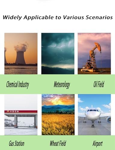 Industrial Heavy Duty Windsock, Fire Retardant 360° Wind Direction Indicator, High Visibility Nylon for Airports & Outdoor Use (Red-Milk, 1M Length)