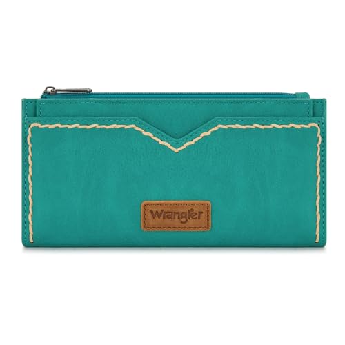 Montana West Wrangler Womens Wallets Bifold RFID Blocking Wallets for Women Clutch Crdeit Card Holder with Zipper Coin Pockets