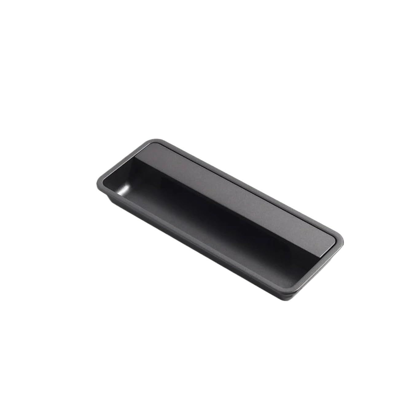 ATEUXOL Recessed Door Handles Modern Sliding Door Concealed Handle Slotted Embedded Buckle Furniture Handles Wardrobe Push Pull Hidden(Dark Gray 130mm)