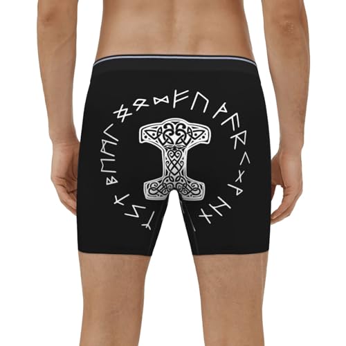 Purple Leopard Print Men's Extended Length Boxer Briefs Breathable Soft Underwear for men4