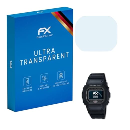 atFoliX Lámina Protectora de Pantalla Compatible con Casio GW-5000U-1ER Película Protectora, Ultra Transparente FX Lámina Protectora (3X)