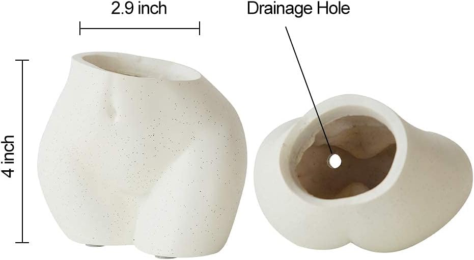 FROZZUR Lower Body Pot, Cute Sculpture Decor, Female Body Shaped Resin Flower Planter with Drainage Holes, Christmas Modern Boho Chic Butt Planter for Indoor & Outdoor Plants : Everything Else