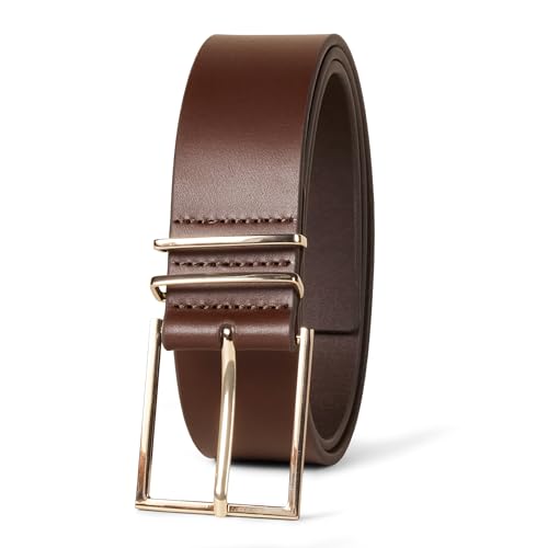 Amazon Essentials Women's Leather Refined Buckle Dress Belt - Discontinued Colors