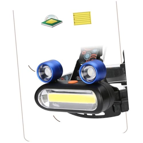 Linterna frontal LED COB recargable USB para camping senderismo y linterna de cabeza 6