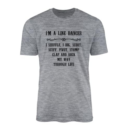 Willow Gifts I'm A Line Dancer - Camiseta con texto en inglés 'I'm A Line Dance' - Line Dancing Tap Dance Cowboy Cowgirl Western Classic Dance Typography Statement Retro Vintage Bohemian Rhodeo