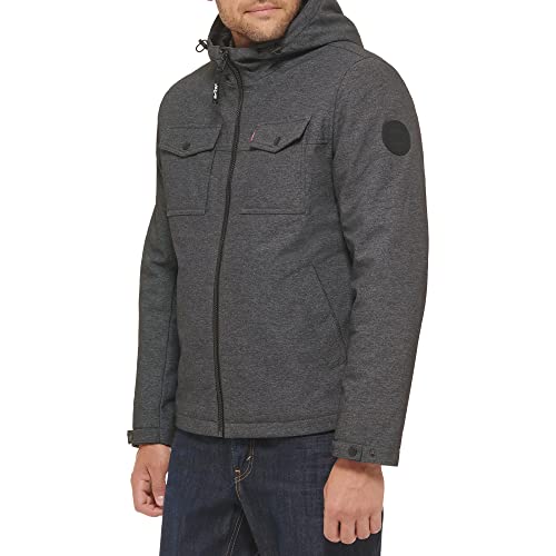 Image of Levi's Men's Soft Shell Two Pocket Hooded Trucker Jacket
