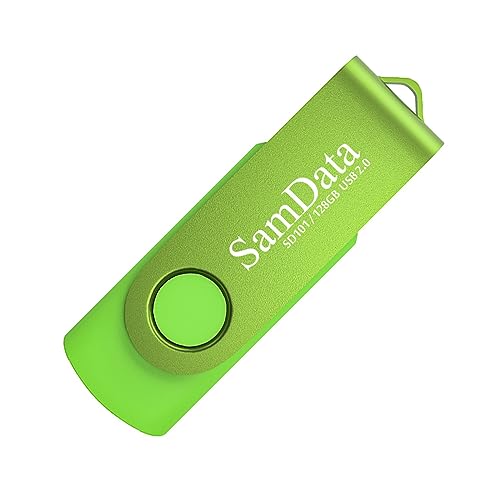 Image of 128GB USB Flash Drives 1 Pack 128GB Thumb Drives Memory Stick Jump Drive with LED Light for Storage and Backup (1 Pack Green)