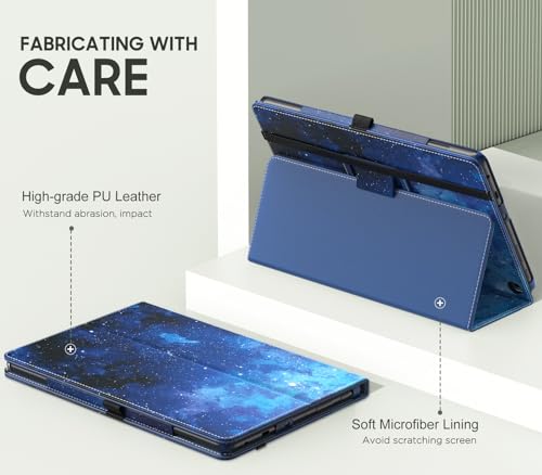 Image of MoKo Case Fits All-New Amazon Kindle Fire HD 10 & 10 Plus Tablet (13th /11th Generation, 2023 /2021 Release) 10.1 inch - Slim Folding Stand Cover with Auto Wake /Sleep, Blue Sky Star