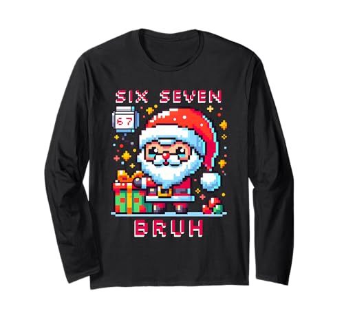 67 Six Seven Bruh Pixel Christmas 6 7 Meme Men Women Kids TVc